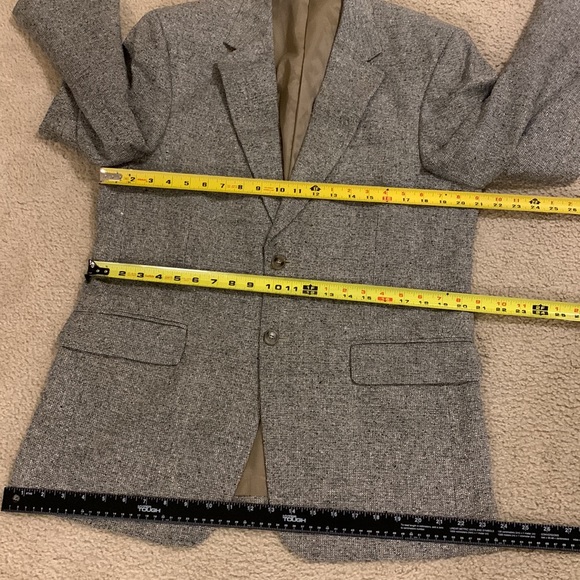 Towncraft size 40R mens blazer sports 100% silk 2 button clousre single vented - Picture 8 of 17